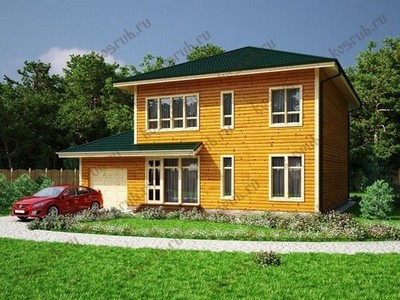 Дом из профилированного бруса ДБ-58, проект Питер